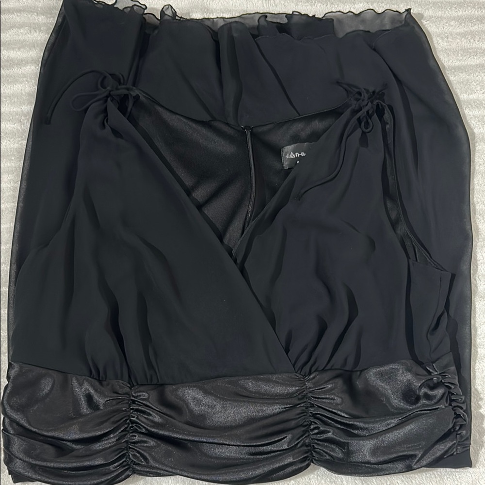 Connected Women Apparel Elegant Black Midi Dress Size 14W Preowned - Picture 8 of 9